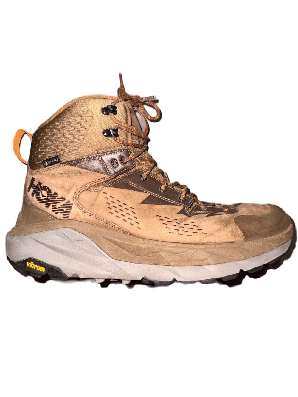 HOKA Kaha GTX Brown Tan Hiking Boots Gore-Tex Vibram Lightweight Support Size 12 - Picture 7 of 11